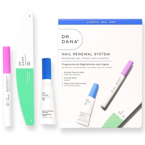 Dr. Dana Nail Repair Kit for Damaged Nails – Strengthening & Exfoliating Treatment with Glycolic Acid, Nail Primer, Hydrator & Priming Wand for Shiny, Healthy Nails, Nail Care Kit