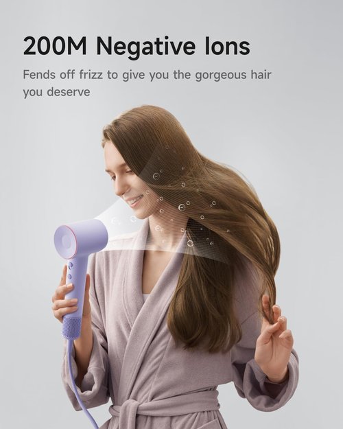 Laifen Hair Dryer SE 2 - 200 Million Negative Ions | Fast Drying, Low Noise, 108,000 RPM Motor