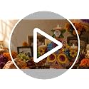 Day of The Dead Taper Candle Holder - Ofrenda Decorations for Altar - Orange