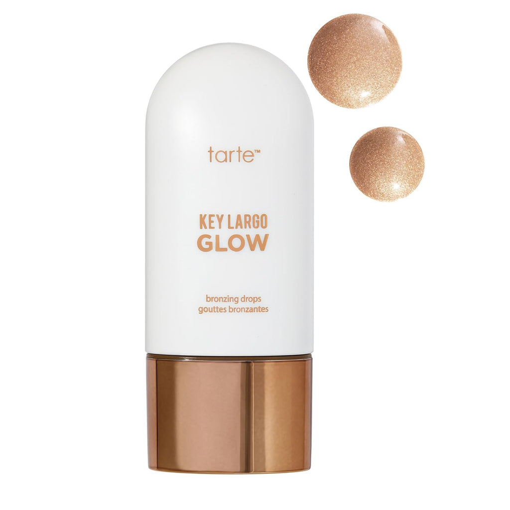 Tarte Key Largo Glow Bronzing Drops - Luminous Serum-Infused Liquid Bronzer with Vegan Squalane & Vitamin E for Radiant Sun-Kissed Glow