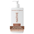 Native Body Lotion - Coconut & Vanilla | 48-Hour Hydration for Dry, Sensitive Skin - 16.5 fl oz