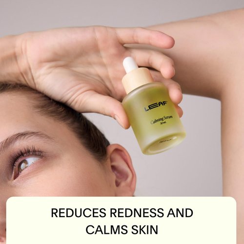 Leaf Shave | Leaf Calming Serum with Reusable Dropper - All-Natural Facial Oil to Soothe Irritation, Hydrate Skin, and Reduce Redness, Post-Dermaplaning Moisturizer - 1 fl oz
