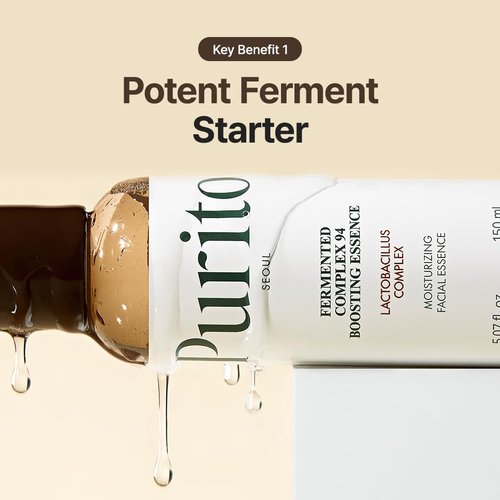 PURITO Fermented Complex 94 Boosting Essence - Natural Skincare Booster with Soothing Ingredients | 150ml/5.1fl.oz