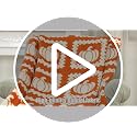 Halloween Pumpkin Face Reversible Knit Throw Blanket - Black and Orange