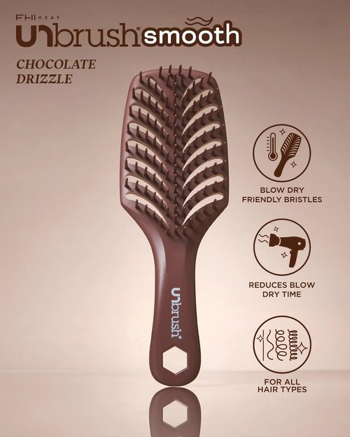 FHI Heat UNbrush - Heat Resistant Detangling Smoothing Brush for All Hair Types | Pain-Free Brushing