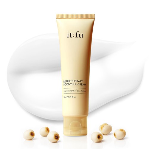 it:fu Soonyuul Cream for Closed Comedones & Acne Care | Barrier Repair Moisturizer with Niacinamide & Coix Seed (1.69 fl oz)