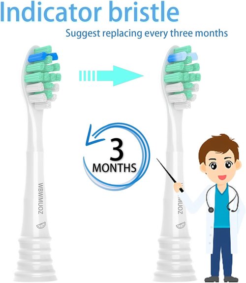 Philips Sonicare Replacement Toothbrush Heads - C2 Compatible, 6 Pack for Superior Cleaning
