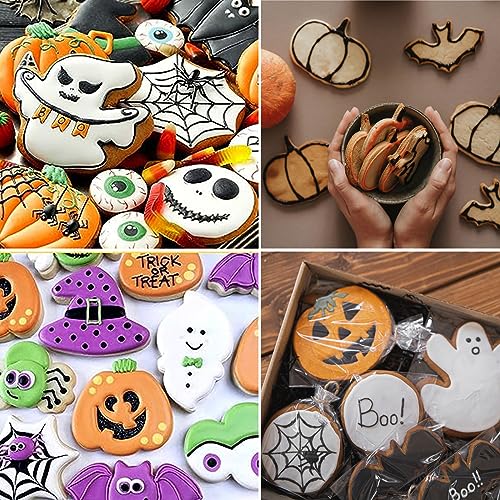 Halloween Cookie Cutter Set with Plunger Stamp - 16 Shapes for Cookies & Crafts - Variation of THIS listing