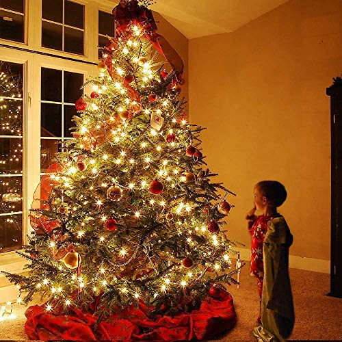 Warm White Twinkle Christmas Lights - 100 LED Connectable String, Indoor Outdoor