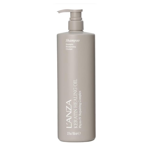 L'ANZA Keratin Healing Oil Shampoo - Hydrating Cleanse for Softness & Shine | Color Safe, Sulfate Free