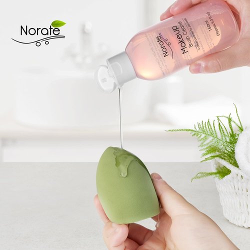 Norate Makeup Brush Cleaner - Gentle Formula Deep Clean Solution & Cleansing Pad Set | 2 Pieces