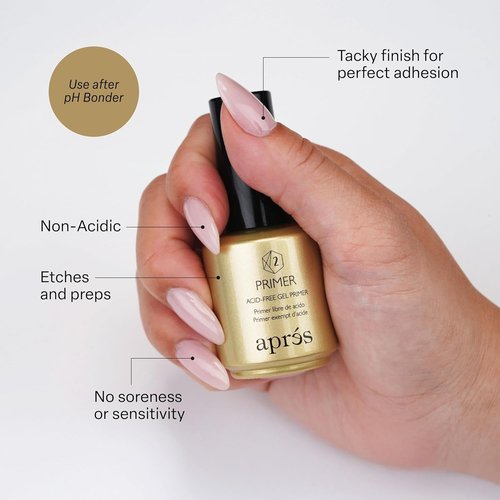 APRÉS Non-Acidic Gel Primer 15 ml, Acid-Free Gel-X Enhanced Nail Adhesion Primer