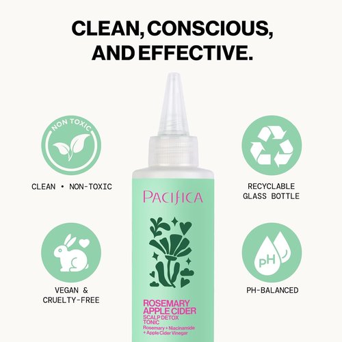 Pacifica Scalp Detox Tonic - Exfoliating Scalp Treatment with Glycolic & Salicylic Acid | 5 oz Vegan Formula