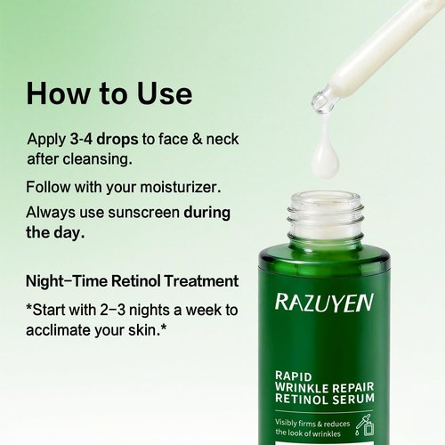 Skiennix Retinol Serum - Anti-Aging Face Serum with Peptides for Fine Lines & Hydration | 30ml (1 Fl Oz)