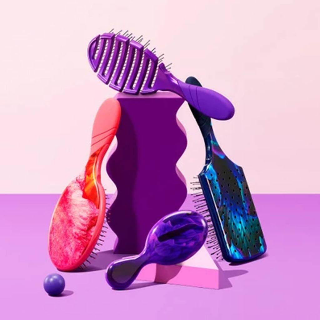 Wet Brush-Pro EasyGrip Detangler Hair Brush - Limited Edition Rare Botanic, Purple/Multi, 1 Count