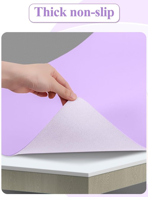 (MAT ONLY) Nail Art Table Mat, Foldable Nail Art Hand Rest Pad for Nail Arm Rest Cushion, Soft Microfiber Leather Nail Mat, Manicure Pad Nail Table Pad Desk Mat for Nail Technician Salon Home (Purple)