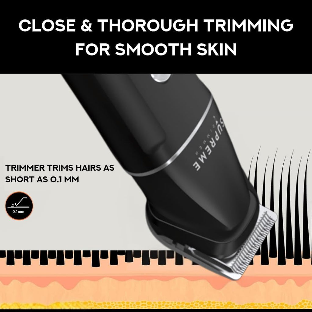 Supreme Trimmer All-in-One Waterproof Multigroomer for Men - Rechargeable Beard, Body & Nose Hair Kit | SMG3030
