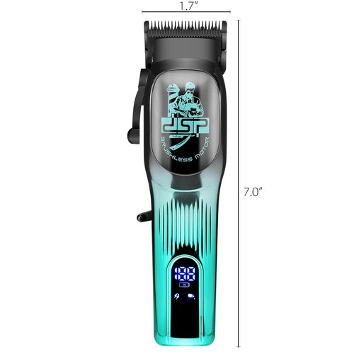 DSP Professional Hair Clipper for Men, Brushless Motor with 4CR DLC+Ceramic Blade, Rechargeable Cordless Hair Cutting Kit- Gift for Men (Green)
