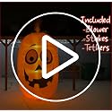 10 FT Tall Halloween Inflatable Pumpkin Decor with LED Lights - Jumbo Outdoor Inflatable