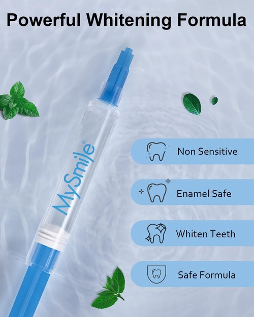 MySmile Teeth Whitening Gel Pen Refill Pack, 3 Non-Sensitive Teeth Whitening Pen, Deluxe Teeth Whitener Dental Grade Tooth Whitening Gel with Carbamide Peroxide for Home, Fast Result
