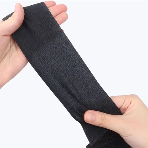 Feisate Neck Strips Barber Accessories Professional, Barber Supplies 5 Rolls & 500 Strips, Disposable Barber Neck Strip, Barber Neck Tape for Hair Cutting, Barber Shop Stuff, Black