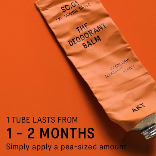AKT Deodorant Balm - Award-Winning Natural Formula | Plastic-Free, Gender-Free, 50ml Orange Grove