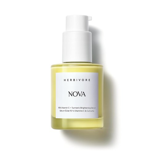 HERBIVORE Nova 15% Vitamin C Serum - Brightening Turmeric Formula for Dark Spots | Vegan, 30 mL / 1 oz