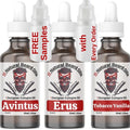3 Bottle Sample Pack 11 Natural Anti-Aging Cologne Scented Beard Oils For All Men, Beard Growth and Conditioner | Dry Flaky Dandruff skin | Oily Skin ( Avintus, Exclusive, Tobacco Vanilla )