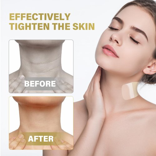 ITECFREELY 28PCS Neck Lift Tape, Invisible Neck Tape Lifting for Double Chin & Sagging Skin, Reusable High Elastic Face Tape Waterproof & Breathable Instant Lift for Women