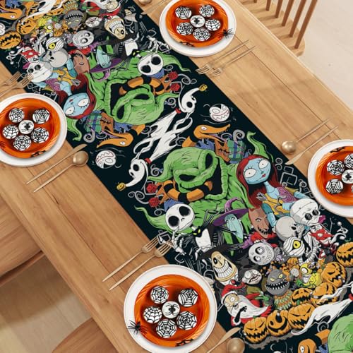 Halloween Pumpkin Table Runner for Fall Decor 13x90 Inches - Farmnall