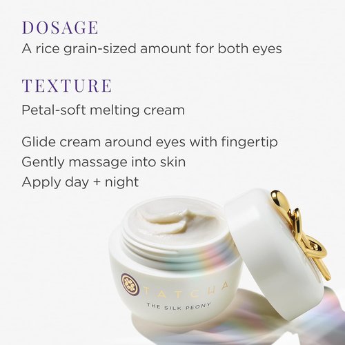 TATCHA Silk Peony Melting Under Eye Cream - Hydrating, Line-Smoothing Formula for Wrinkles | 15 ml / 0.5 oz