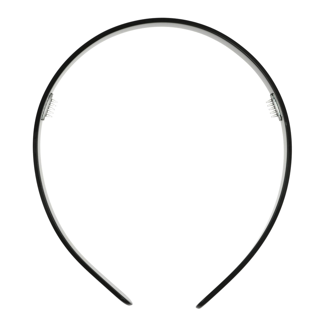 White Headband for Women, France Luxe 1/2" Ultracomfort, Flexible Fit Plastic Headband with Gentle Teeth, Comfortable, All-Day Hold, Alba Ivory