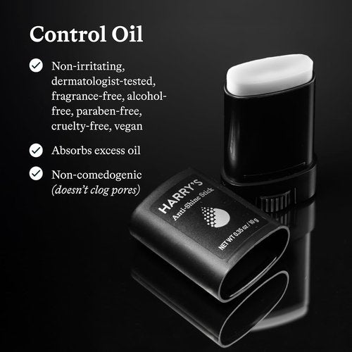 Harry's Anti-Shine Stick for Oily Skin - 2 Pack, 0.35 oz | Controls Oil for a Matte Finish