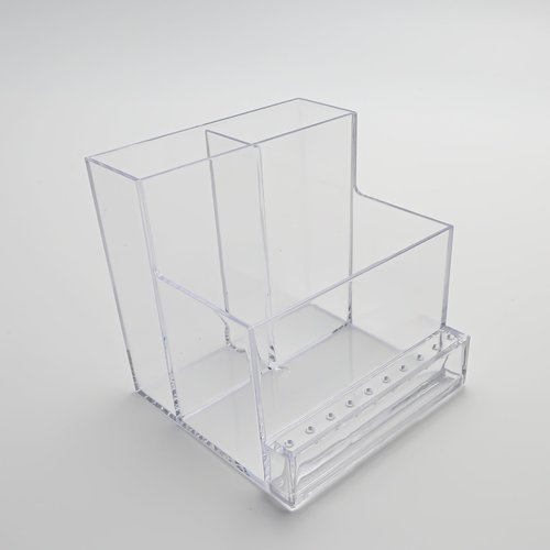 10 Holes Storage Box Holder Organizer to Display Nail Drill Bit File Brush Electric Machine Manicure Accessory, Grinding Tool Essentials, Acrylic Clear Transparent Stand Case Desk Room Accessories