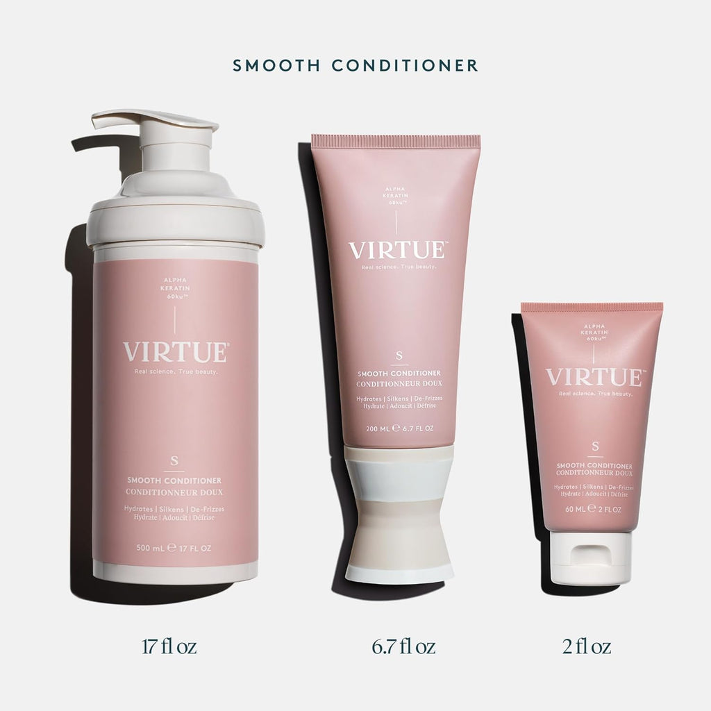 Virtue Smooth Conditioner - Frizz Control for Curly Hair | Sulfate-Free & Color Safe, 8 Fl Oz