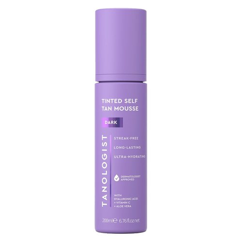 Tanologist Dark Self Tan Mousse - Streak-Free Tinted Formula for Natural Glow | 6.76 fl. oz/200 ml