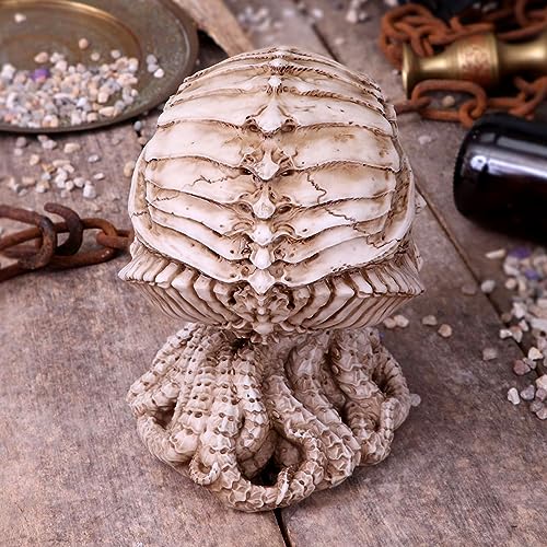 Cthulhu Skull Figurine for Halloween & Decor - White 6 Inch Mythical Sea God