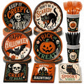 Halloween Party Supplies Set with Plates Cups Napkins Cutlery - Serves 24