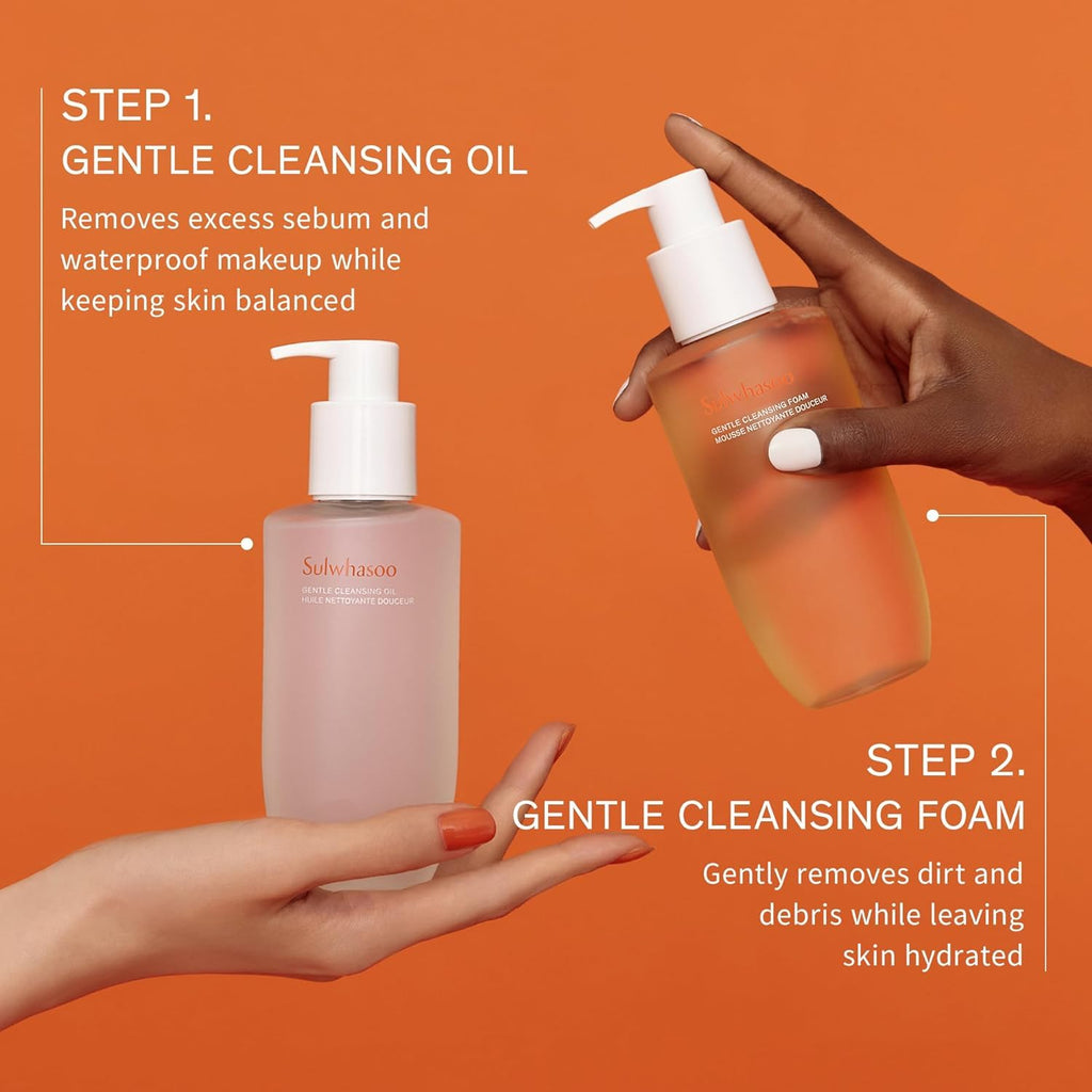 Sulwhasoo Gentle Cleansing Foam - Hydrating Gel-to-Foam Facial Cleanser with Korean Herbal Ingredients | Removes Makeup & Impurities