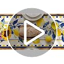 Lemon Tree Flower Bee Summer Table Runner 13x36 Inch - Beige Seasonal Decor