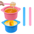 Yungeln 2Pcs Wax Pot Liner,Silicone Wax Warmer Liner with 2 Pcs Wax Sticks, Non-Stick Wax Pot Silicone Bowl Replacement,Reusable Wax Melt Liners Wax Warmer Liner Bowl for Hair Removal