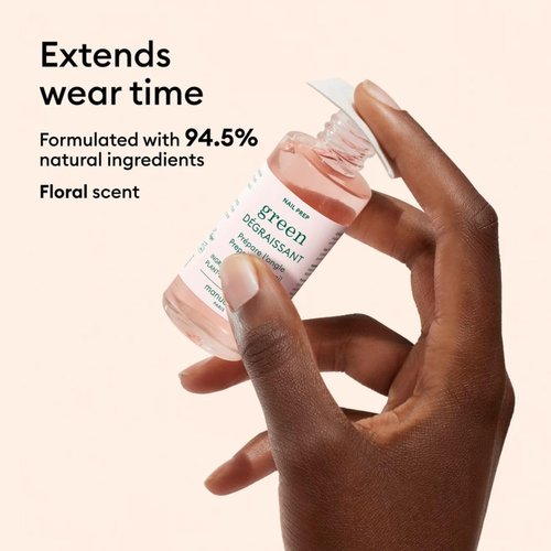 Manucurist Nail Degreaser - Efficient and Bio-Sourced 94,5% - Extend the wear of Nail Polish Green™ - Compatible System Green - Nail Care - Nail Cleaner - 1 fl oz