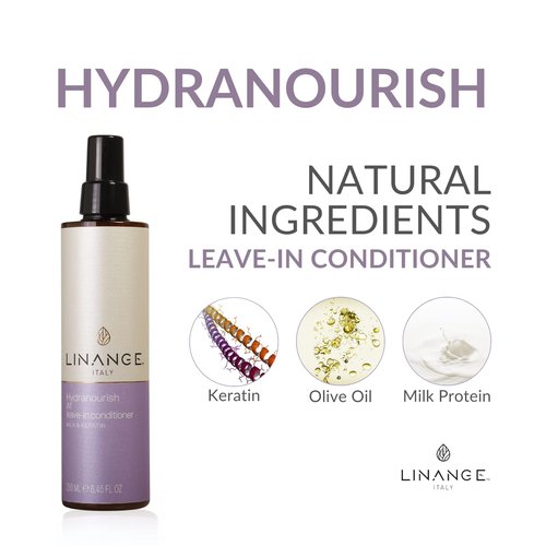 LINANGE Hydranourish A-1 Leave-in Conditioner Spray | Hydrating and Nourishing Conditioner with Milk & Keratin, 250ml / 8.45 Oz