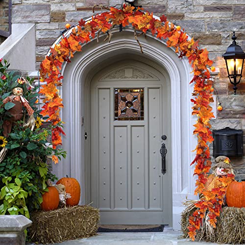 36 Pack Fall Leaf Garland 212.4Ft Autumn Maple Leaves Thanksgiving Decor