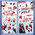 Halloween Bloody Handprint Window Clings - Spooky Party Decorations