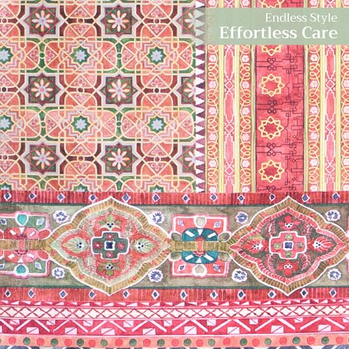 Maison d'Hermine Ispahan Table Runner 14.5 x 72 Inches - Cotton, Unique Watercolor Design