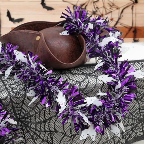 Ghost Tinsel Garland 20FT Halloween Decor - Ghost Variation