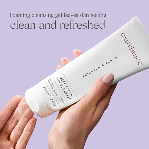 Exuviance Deep Clean AHA Foaming Face Cleanser - Glycolic Acid Makeup Remover, 7.2 Fl. Oz.