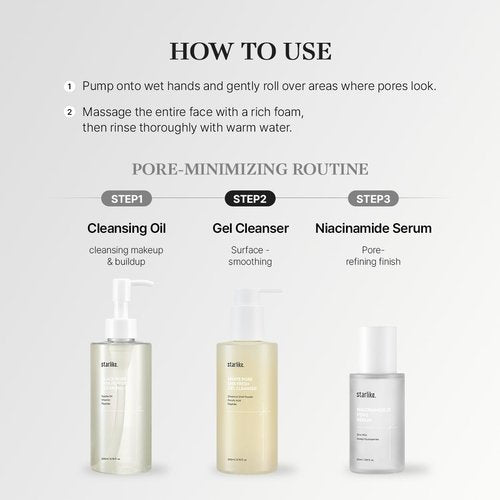 starlike White Pore LHA Fresh Gel Cleanser I LHA & Fine Grain Powder I Daily Mild Face Wash I Helps Reduce Whiteheads Buildup I Fresh & Luminous Looking Glow I Korean Skincare I 6.76 Fl oz (200ml)