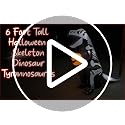 6 Ft Tall Inflatable Skeleton Dinosaur T-Rex Halloween Decoration with Pumpkin Lights